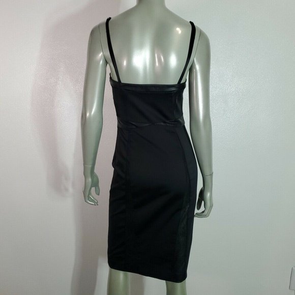 Armani Exchange‎ Womens Bodycon Dress Size 4 Removable Straps Stretch Black - Picture 4 of 9